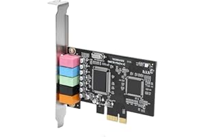 ‎MAVIS LAVEN Pcie 5.1-Kanal-Soundkarte 6-Kanal-Audiokarte CMI8738-Chip mit CD-Zubehör für WIN2000 / für XP/für Vista/für Win7 / 8/10 Linux
