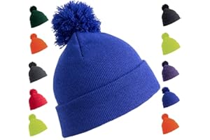 OnlyBee Kids Boys Girls Junior Plain Winter Bobble Hat