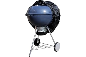 BBQ Cover Waterproof Round Heavy Duty - Kettle Grill Protection with Elasticated Hem – Outdoor Weatherproof Barbecue Cover by SpeedwellStar