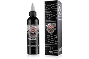 HAWINK Tinta Tatuaje Profesional Puro Negro 4oz (120ml) Tattoo Pure Black Ink Supplies