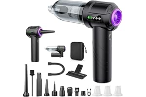 Nigecue Przenośny odkurzacz, 22000Pa, 4 w 1, bezprzewodowy odkurzacz ręczny z funkcją samoczynnego opróżniania jednym przyciskiem, silnik bezszczotkowy, mini odkurzacz, 3 poziomy mocy ssania, odkurzac