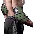 TAVIEW Elbow Wraps for Weightlifting (1 Pair), 48" Elastic Elbow Support & Compression Powerlifting, Fitness, Cross Training & Gym Workout - Elbow Straps for Weight Lifting