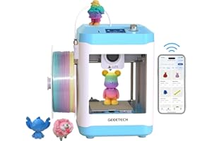 GIANTARM GEEETECH M1S 3D-Drucker mit Wi-Fi, intelligenter Steuerung und Farbdisplay. Mini-3D-Drucker Anfänger, Direkt angetriebener Extruder, 250mm/s schnellere Druckgeschwindigkeit