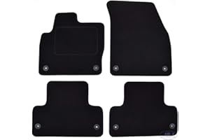 J&J AUTOMOTIVE | Tapis De Sol Noir Velours sur Mesure pour Range Rover Evoque 2011-2018, Base Antidérapante, Renforcée dans la Zone de la Pédale