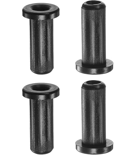 4 Douilles Nylon Alésage 6.2mm OD 8.35mm Longueur 12mm - Pour Arbre, Roulements, Machines (Noir)