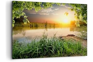 ARTTOR Cuadros Decoracion Salon puente lago Lienzos decorativos 120x80cm Cuadro Sobre Lienzo Moderno Dormitorio Cocina Cuadros Pared Imágenes Wall Art Prints Decor Canvas Grande XXL AA120x80-3914