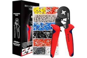 Crimpzangen Aderendhülsen Set, Preciva Aderendhülsenzange mit 1200 stück Aderendhülsen Tool Kit 0,25-10,00 qmm ohne Tasche
