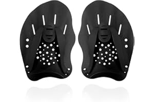 TINKBER 1 Par de Paletas de Mano para Piscina, Paletas de Nadador, Paletas de Nadador Juvenil, para Paletas de Mano Entrenamiento de Natación, con Correas Ajustables para los Hombros