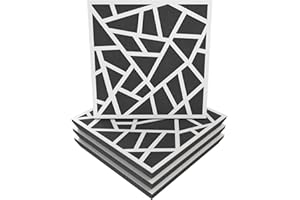 ua acoustics Skyross - Panel acústico difuso de absorción de sonido, 50 x 50 x 5 cm, absorción - difusión - reflexión - insonorización - aislamiento | Madera perforada laminada: (Skyross, blanco)