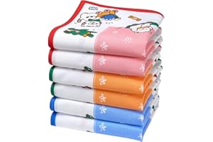 ‎MERRYSQUARE merrysquare - Kindertaschentücher - 100% Baumwolle - 6 Stücke - Ca. 27cm - Modell Toffee