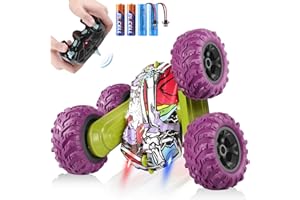 2TRUL Remote Control Car,Rc Car for Kids Toys, 360°Rotating RC Stunt Cars 4WD 2.4Ghz Double-Sided Fast and Flips RC Cars for 6-12 Year Old Kids Xmas Toy Cars Gift for Boys Girls