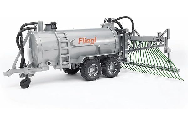 bruder 02020 - Fliegl Tonneau-remorque avec épandeur à tuyaux traînés - 1:16 Tonneau à lisier, chariot à lisier, tonne à ordure, tonne à eau, ferme, agriculture, remorque, accessoires pour tracteurs