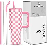 Tumbler with lid and Straw 1200ML Cup Stainless Steel Vacuum Insulated Tumbler for Water, Iced Tea or Coffee 1.2L Office Gym 