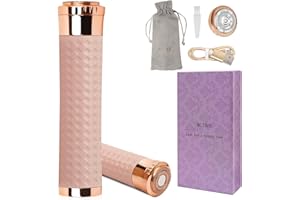 BLIBEE Facial Hair Removal for Women, Rechargeable Hair Removal Device, Painless Face Electric Razor/Shaver for Lip, Arms, Face, Peach Fuzz(Blush)