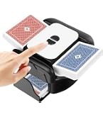 Nileole Mélangeur de cartes automatique de 1 à 6 plateaux, mélangeur électrique à piles pour UNO, Phase10, Texas Hold'em, Poker, jeux de cartes à domicile, Blackjack, jeu de boîte de fête à