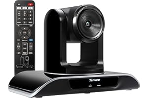 Kamera konferencyjna Tenveo VHD1080pro 1080p Full HD (stały zoom), szerokokątna kamera internetowa USB 138 stopni z pilotem, do wideokonferencji Skype/Zoom, transmisji na żywo YouTube/Twitch/OBS