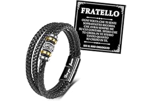 YELUWA Bracciale Uomo, Regalo per Marito/Fratello/Papà/Amico, Festa Del Papà, Regali Di Anniversario Compleanno