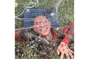 EHOTER Estatua de Freddy Pesadilla Krueger Tomb Walker Decoración Halloween Terror Decoración Regalo Mueve Figura Decoración Halloween Accesorios (B)