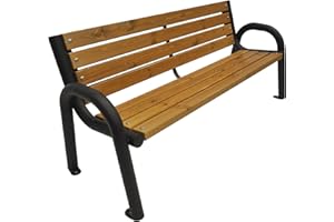 ‎PRIMARIO GRANDE Primario Grande Garden Bench, Park Bench, Wood, Garden Furniture, Outdoor Bench with 350 kg Load Capacity, Weatherproof, Scandinavian Design (Primario Light Oak, 150 cm, Total Length of Bench, CE)