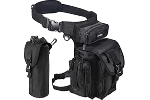 ‎JUEACHY Jueachy Taktisch Beintasche Wasserdicht Bein Taschen Herren Motorrad Beinbeutel Hüfttasche Drop Leg Bag Militär Hüft Gürteltasche Wandertasche Werkzeug Tasche mit Flasche Tasche für Camping Fishing