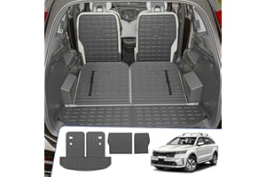 Rongtaod Boot Mat Compatible with Kia Sorento 6&7 Seats, Boot Liner, Boot Liner, Rear Seat Cover, Protector 2024, Sorento Accessories (Boot Mat + 2nd & 3rd Row