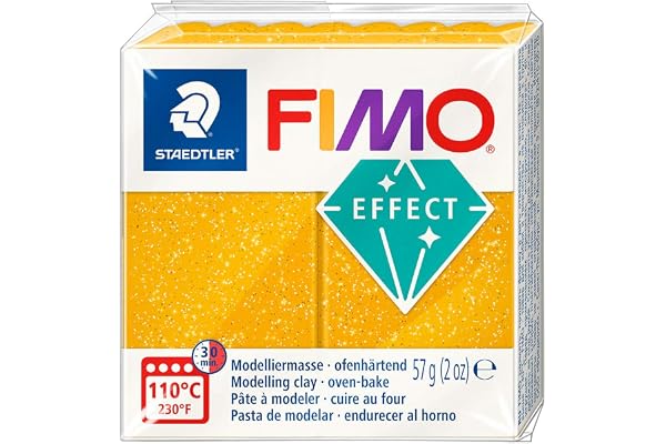 STAEDTLER - Fimo® effect - Pain pâte à modeler - 57 Grammes - Effet pailleté or - 8020-112