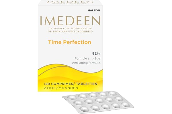 Imedeen Complément alimentaire Anti-âge Time Perfection, Avec Vitamine C & Zinc, Réduit l'apparence des rides et ridules, 120 comprimés