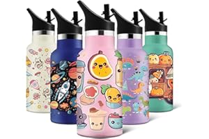 HoneyHolly Gourde Isotherme 0,35/1L, étanche sans BPA, Gourde Isotherme, Double Paroi, Bouteille Isotherme, 18/8 Acier Inoxydable, Gourde INOX, Bouteille d'eau pour Sport, Randonnée, École, Bureau