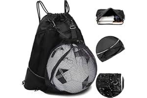 CORPOWER Drawstring Basketball Rucksack, Fußballtasche für Jungen und Mädchen, Sportbeutel mit Abnehmbarer Netztasche, Fußballtasche für Jugendliche, Kann Fußball, Basketball, Volleyball, Rugbyverstauen