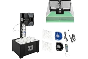 HUOMMGS Tischtennis Roboter mit Netz Automatische Tischtennis Ballmaschine Von 100 Bällen Professionell Tischtennisroboter mit 10 Modi, Fernbedienung 4-40m/s Ping Pong Roboter für Training, Übung