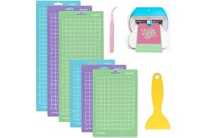 ZOCONE 6 PCS Cutting Mats for Maker and Cricut Explore Cutting Machines, 4.5''X12''+4.5''X6.5'' Adhesive Sticky Cutting Mat for Cricut with Accessories | Standardgrip/Lightgrip/Stronggrip