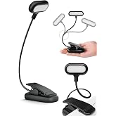 Kitap Okuma Işığı Ledli Klipsli Mini Kitap Okuma Lambası Mandallı Pille &Ccedil;alışan Işık Masa Lambası Kitap Okuma Işığı