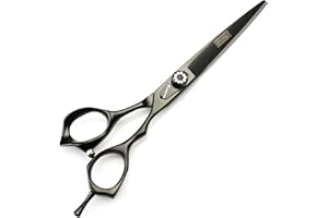 SHARONDS Tijeras de aseo para mascotas de 7 pulgadas profesionales japoneses 440C para perros corte de pelo + tijeras finas, traje negro (tijeras de corte)