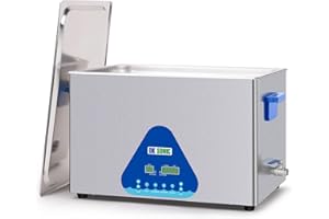 DK SONIC Pulitore ad Ultrasuoni, 30L 600W Pulitore ad Ultrasuoni con Riscaldatore Digitale e Timer, Funzioni Multiple per Motori di Moto, Carburatori, Catene (Cestello Incluso)