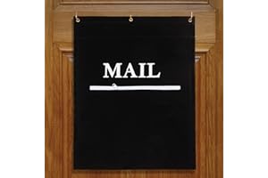 ICOBUTY Mail Catcher for Mail Slots Letter Bag Post Efficient Organizer for Home Office and Garage Doors Basket Letter Cage Door Bag (Black)…