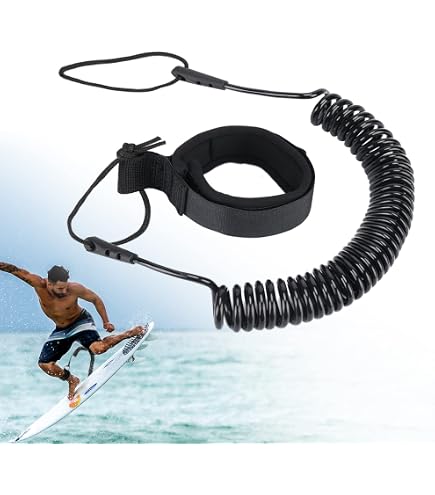 Laisse De Surf 3 M – TPU – Cheville Ajustable – Stand Up Paddle, Kayak, Bodyboard – Sécure