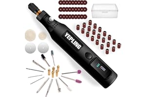 YEPLING Cordless Rotary Tool, 3.7V Li-Ion 3 Speed Electric DIY Mini Polisher Kit with LED Screen, 72 Pieces Accessories USB Cordless Multi-Tool, Great for Light Small DIY Work
