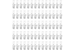 AILUYA 70 Stück Gardinenhaken Gleiter Set, Innenschiene Gardinengleiter, Curtain Hooks, Metall Gardinenrollen, Gardinenringe mit Clips Wohnaccessoires für Gardinenstangen, Duschvorhänge, Türvorhänge