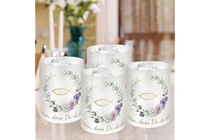 AOIUENOK Taufe Deko Windlicht Tischlicht deko, 12 pcs Windlicht Fisch Tischdeko, Tischdeko Konfirmation, Windlicht Tischdeko,für Kommunion/Konfirmation/Taufe/Geburtstag/Hochzeit für Teelichter und Kerzen