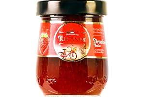 Tuscanini Premium Italian Strawberry Preserves, 330g Glass Jar, Spreadable Fruit Jam, No High Fructose Corn Syrup, Non GMO, Gluten Free