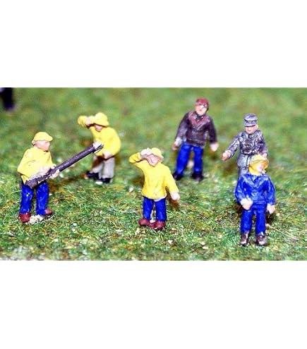 Langley Models F206 6 Fishermen Trawler Figures – OO Scale 1:76, Unpainted White Metal Kit, UK Made