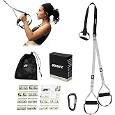 GORLETIC Adjustable Suspension Training Kit and Door Anchor | Central regulation 145 to 230 cm Nylon strap 38 mm Metal carabi
