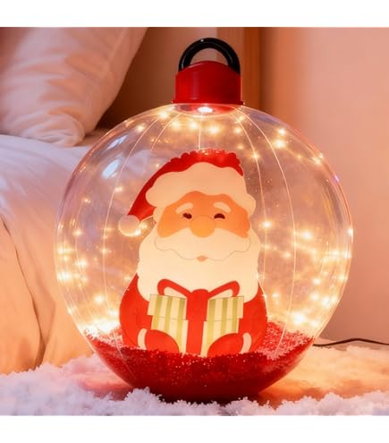 Boules De Noël Gonflables Géantes à Grelots De 45/60 Cm, Grandes