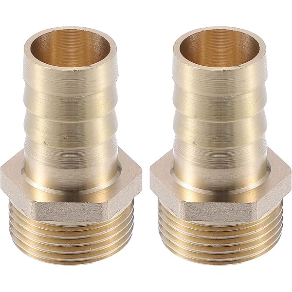 Fitvell Stainless Steel 3/8" Hose Barb Bulkhead Fitting Thru-Bulk