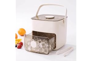 Ice Cube Maker Ice Tray Set med 2 Brickor och Förvaringsfack för 120 Kuber Easy Release -knapp Design Matklass PP Material Si