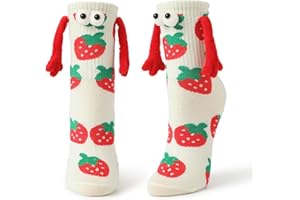 Shujin Lustige Magnetische Socken für Paare,Unisex 3D Puppes Paar Socken,Hand in Hand Socken Magnet Freundschaftssocken mit Händen, Pärchen Hand in Hand Socks Valentinstag Geschenk
