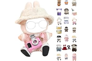 LILIHOT Bekleidung für 17cm Puppe Plüsch,Kuscheltier Kleidung Outfit nur Bekleidungs zubehör für 17cm Puppe Plush Pullover Hoodie Bekleidung DIY Kinder Geschenke Puppenbekleidung