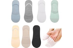 TYQOUR Füßlinge Damen 6 Paar - Unsichtbare Zehensocken Rutschfest