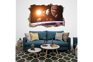 WMOLTDTM Solar System and Space Objects Photo Hole in Wall Sticker Wall Mural (44449697) (120cm x 80cm)