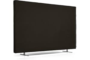 kwmobile Osłona przeciwpyłowa do telewizora 215.9 cm - materiałowa osłona TV do wewnętrznych telewizorów z płaskim ekranem - czarna